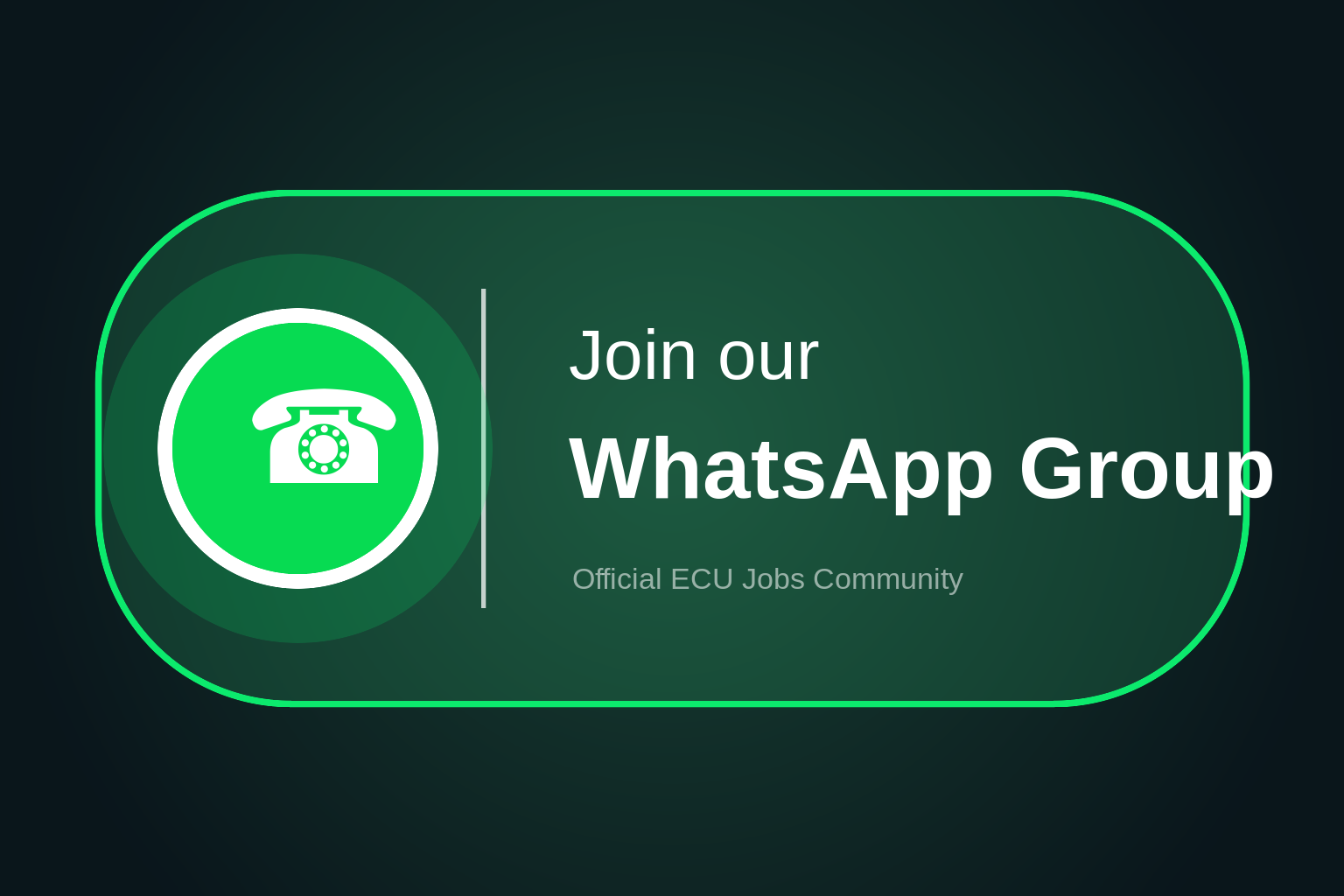 Offizieller ECU Jobs WhatsApp Community Button