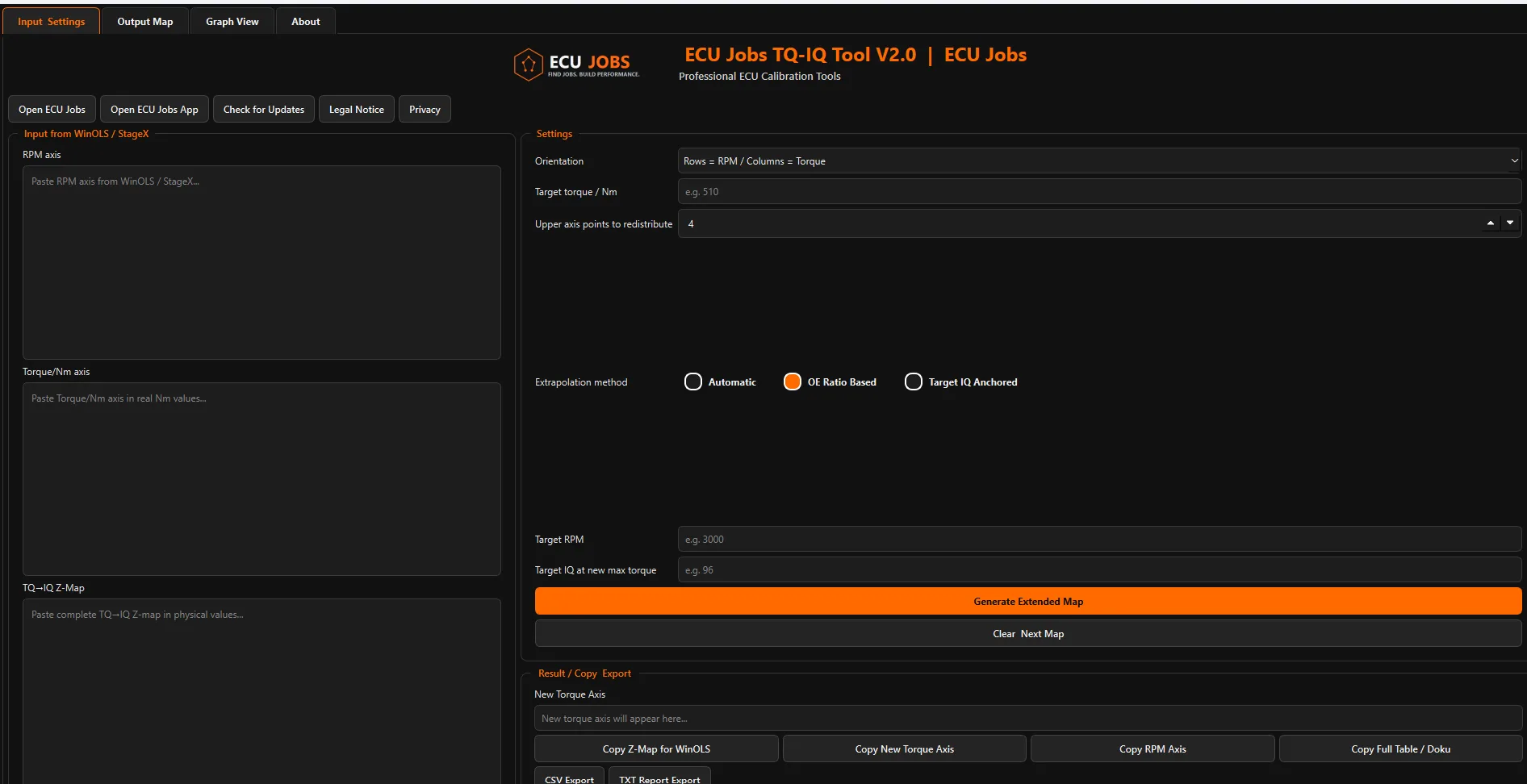 Real ECU Jobs TQ-IQ tool screenshot