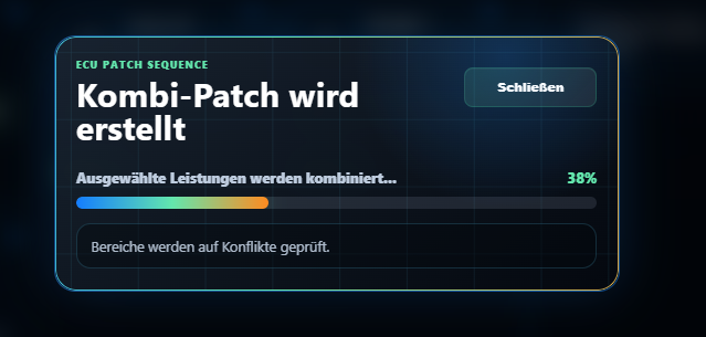 Kombi-Patch Fortschritt mit Konfliktprüfung